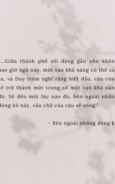 Bên ngoài những dòng kẻ